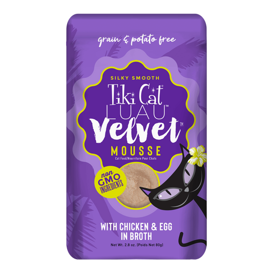 Tikicat Adult Velvet Mousse Chicken and Egg (2.8oz) - Wet Cat Food - The Family Pet
