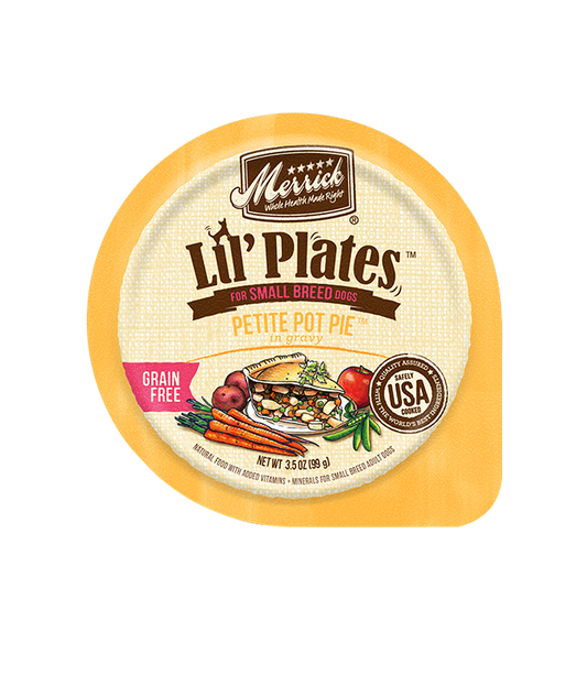 Merrick Lil' Plates Grain Free Petite Pot Pie Wet Dog Food (3.5oz) - Wet Dog Food - The Family Pet