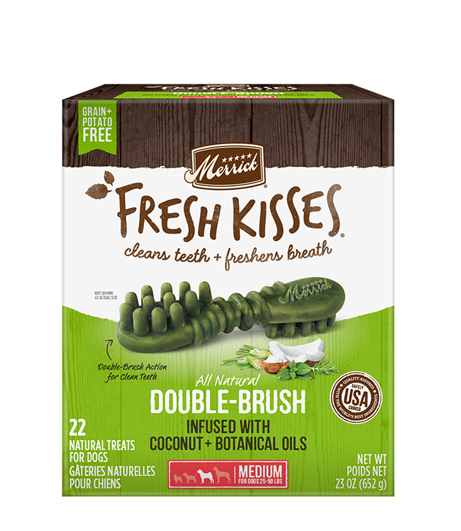 Merrick Fresh Kisses Coconut Dental Treats For Medium Dogs (23oz) (22Ct) - Merrick Dog Treats - The Family Pet