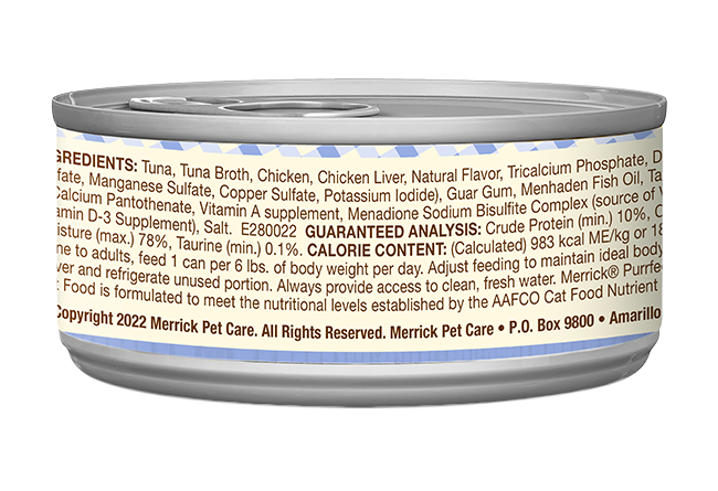 Merrick Purrfect Bistro Grain Free Adult Tuna Pate Cat Food - Merrick Wet Cat Food - The Family Pet