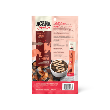 Cat Treats Lickable Salmon 2.5 Oz Acana ๐