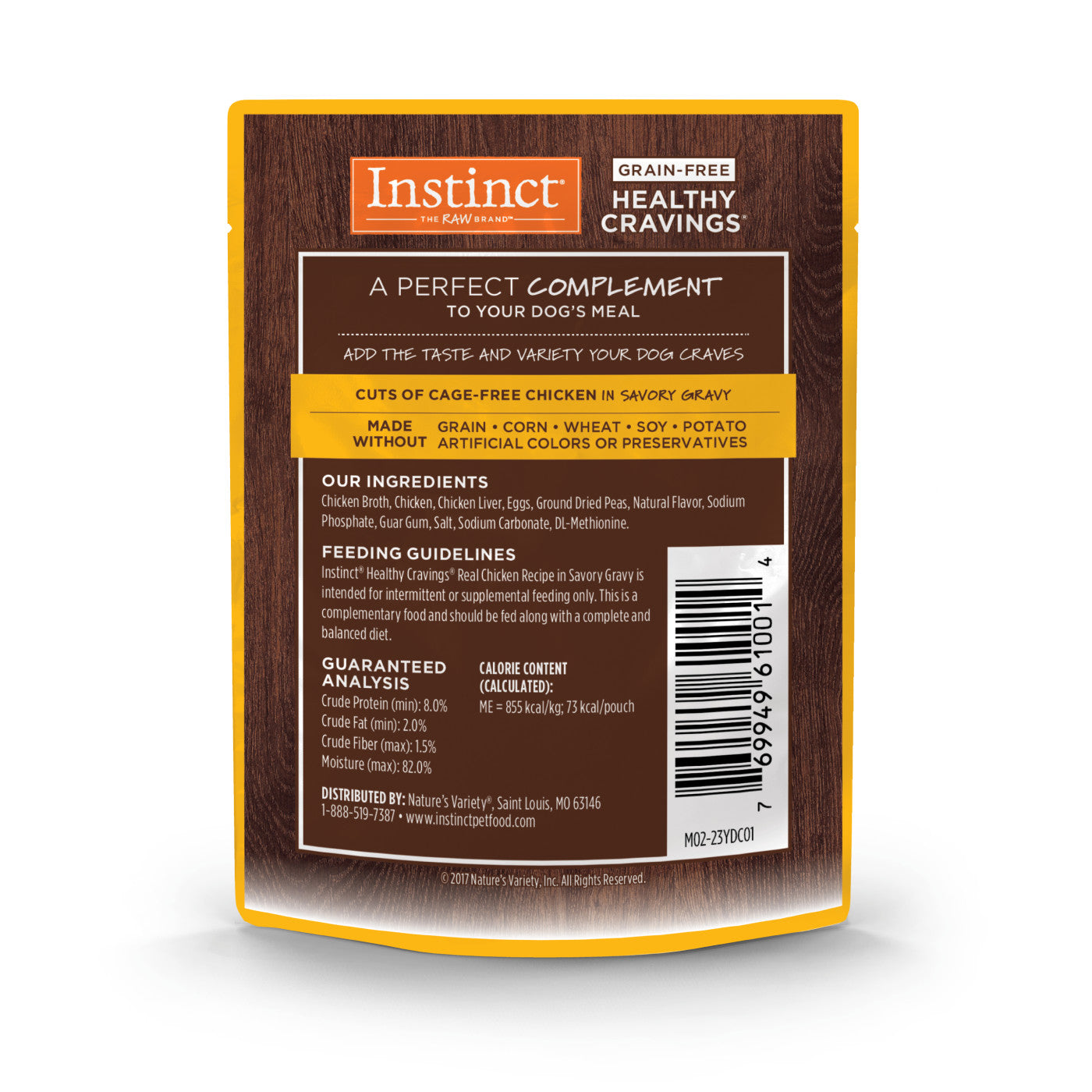 Wet Dog Food Chicken Pouch 3 Oz Instinct Healthy Cravings ✅