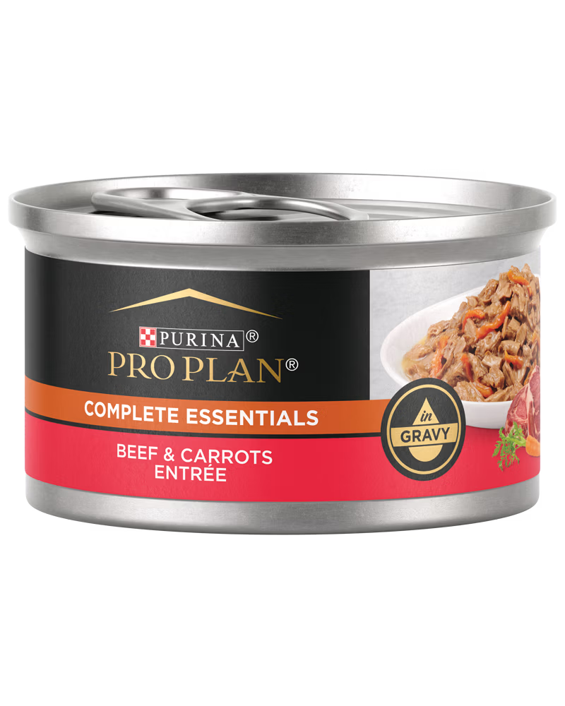 Pro Plan Complete Essentials Beef & Carrots Entrée in Gravy Wet Cat Food (3oz) - Pro Plan Wet Cat Food - The Family Pet