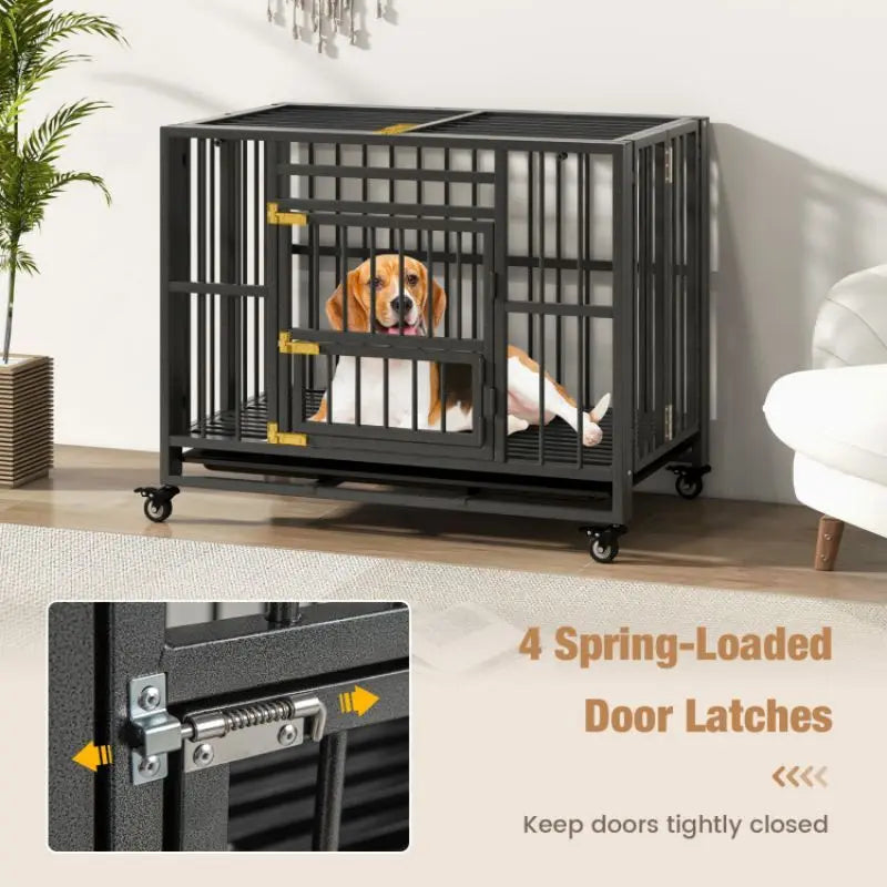 Purrfect Pet Kingdom Indestructible Dog Cage for Big Dogs Purrfect Pet Kingdom