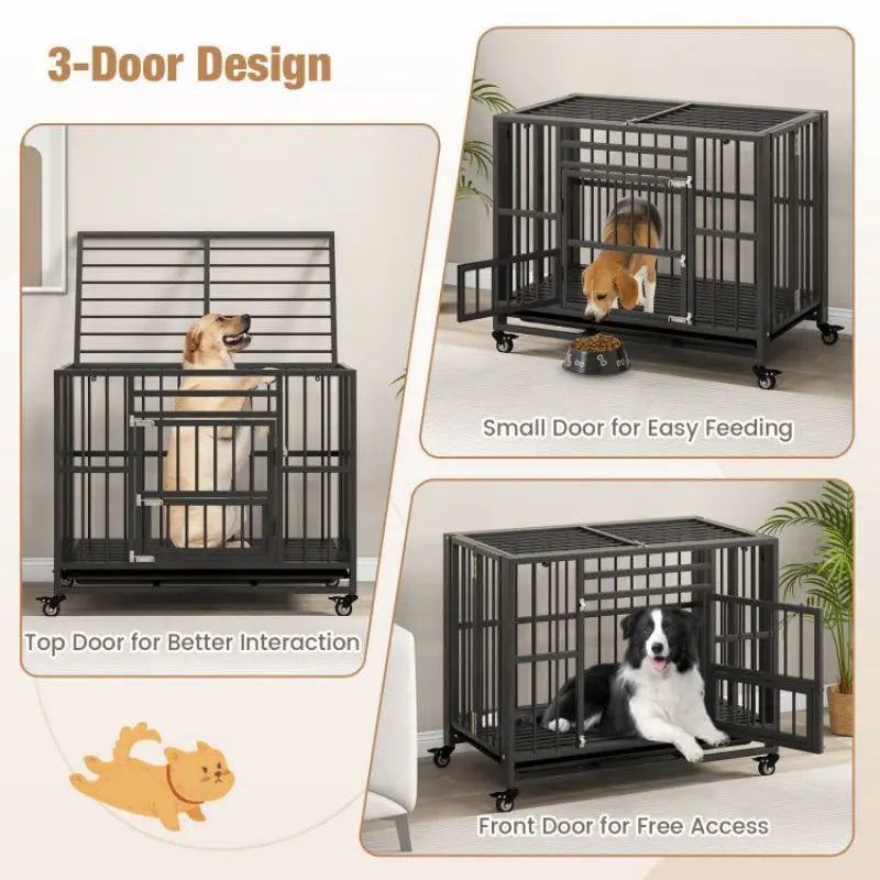 Purrfect Pet Kingdom Indestructible Dog Cage for Big Dogs Purrfect Pet Kingdom
