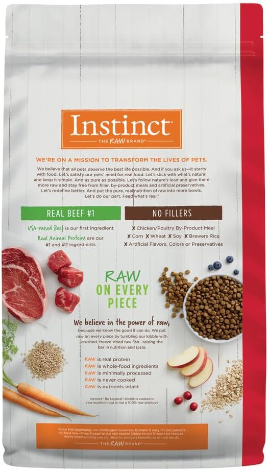 Instinct Be Natural Beef & Barley Dry Dog (4.5lb) - Instinct Dry Dog Food - The Family Pet