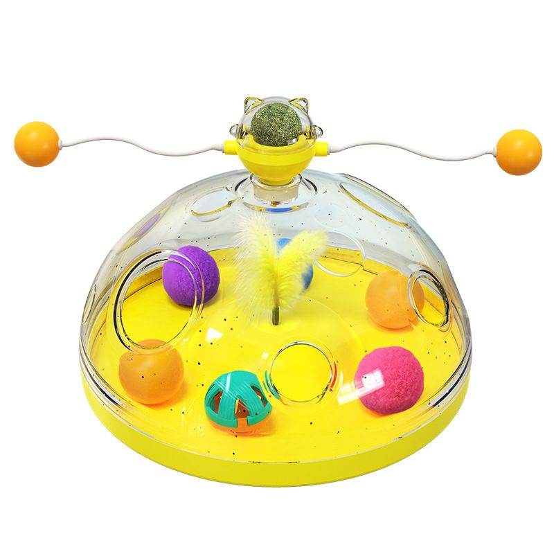Purrfect Pet Kingdom Interactive Cat Puzzle Toy with Treats Yellow Purrfect Pet Kingdom