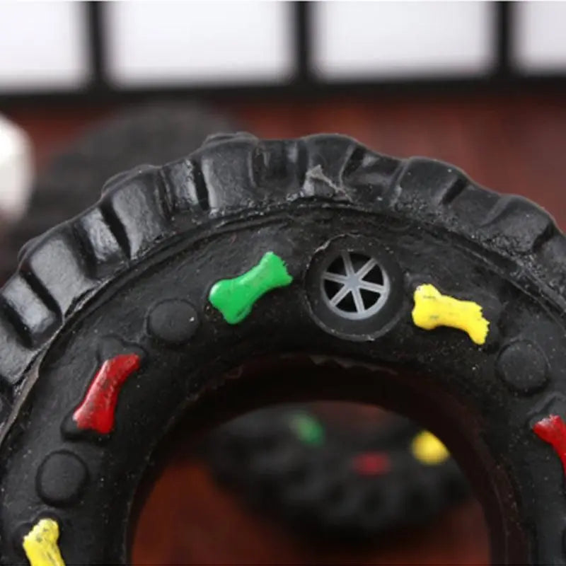 Purrfect Pet Kingdom black rubber puzzle toy with colorful bone shapes interactive toys for dogs