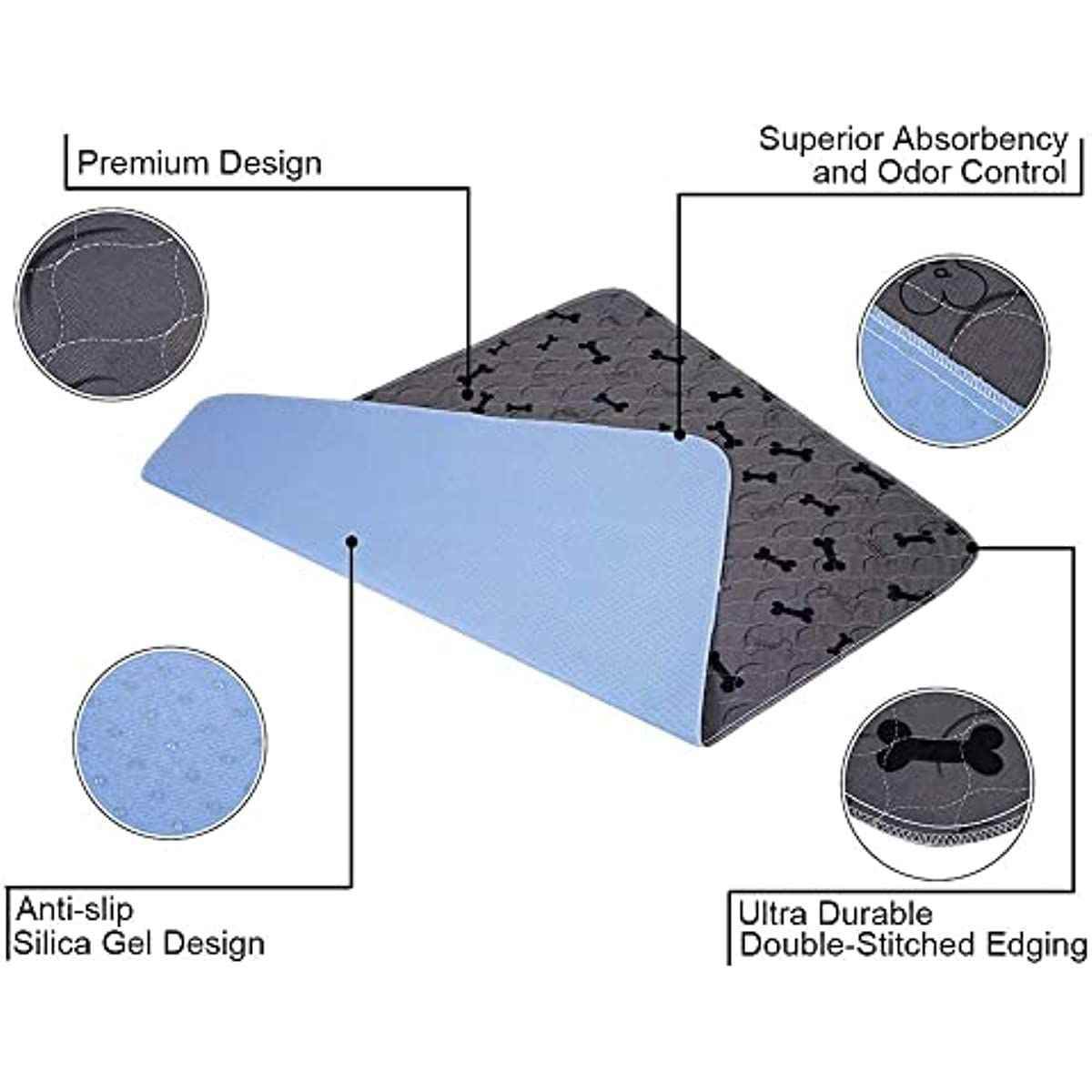 Purrfect Pet Kingdom washable pee pads for cats and dogs with anti-slip silica gel and odor control