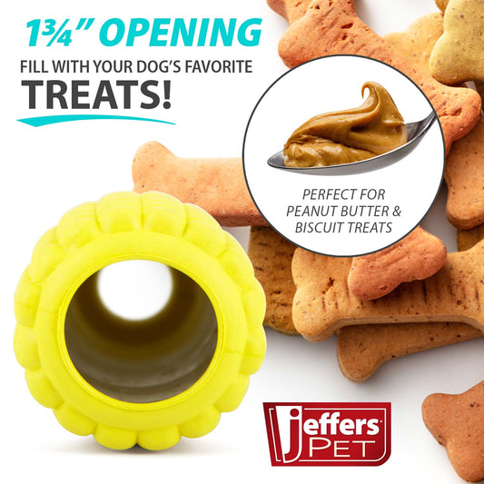 Jeffers Corn Cob Natural Rubber Stuffable Treat Dispenser Dog