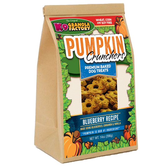 K9 Granola Factory Pumpkin Crunchers, Blueberry Recipe Dog Treats (14oz) - Dog Treats - The Family Pet