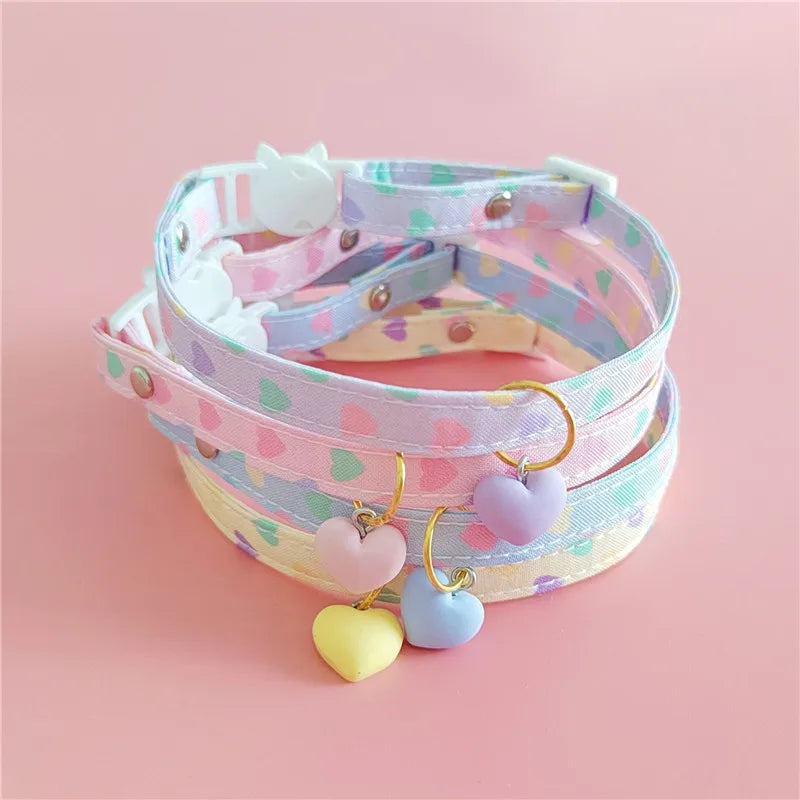 Dog Collar Pastel Heart Kawaii Small Dogs Cats ๐