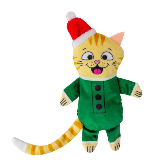KONG Holiday Plush Pull-A-Partz Present Cat Toy, Assorted Colors