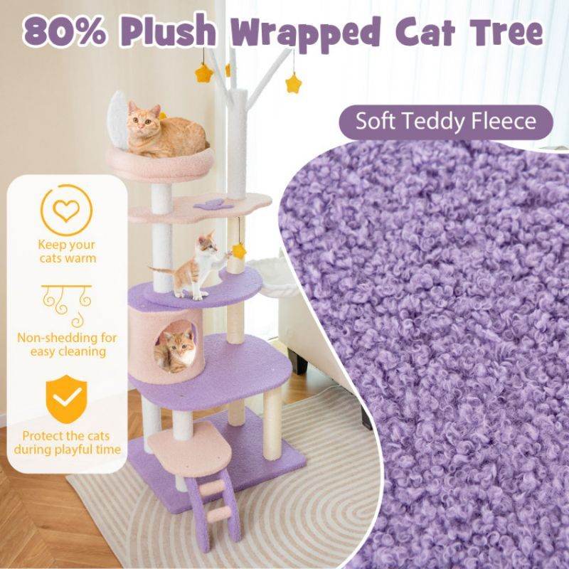 Purrfect Pet Kingdom Large Cat Tower for Multiple Cats Purrfect Pet Kingdom