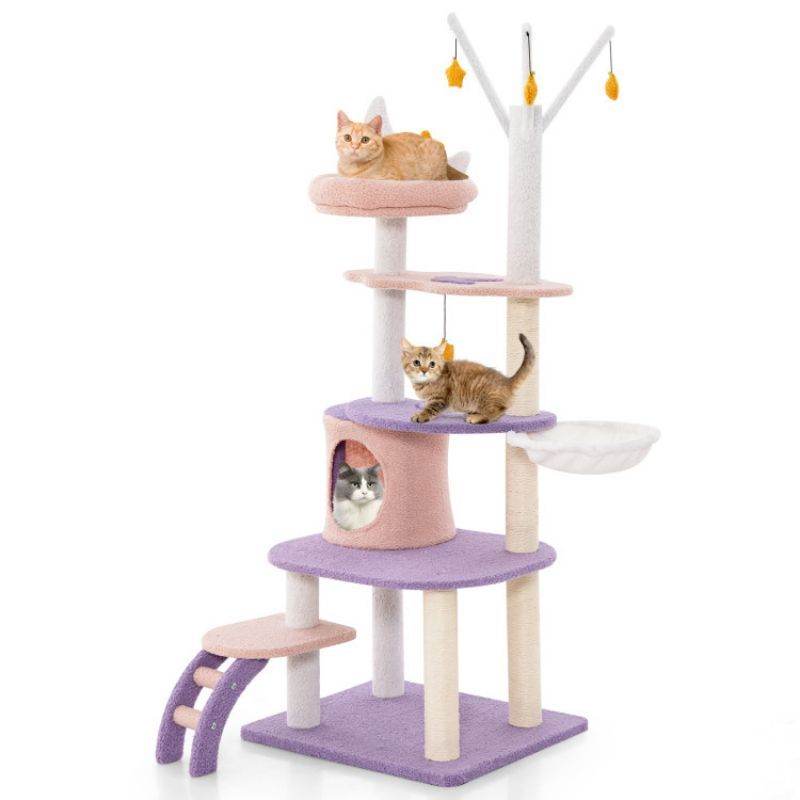 Purrfect Pet Kingdom Large Cat Tower for Multiple Cats Purrfect Pet Kingdom