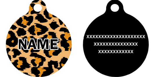 Leopard Print HD Dog ID Tag