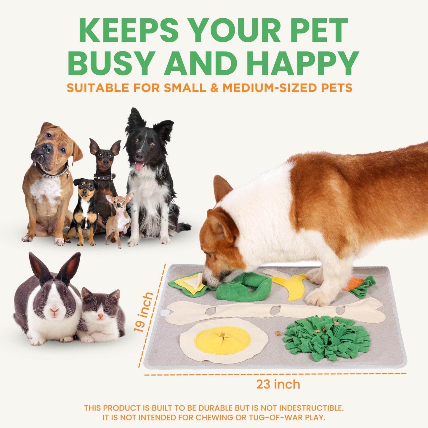 Purrfect Pet Kingdom snuffle mat for large dogs with interactive shapes keeps pets busy and happy