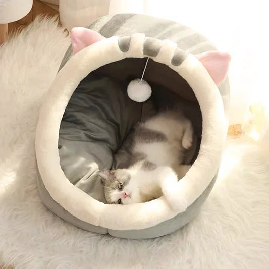 Tail Chasers luxury cat beds for indoor cats with soft plush interior and playful design
