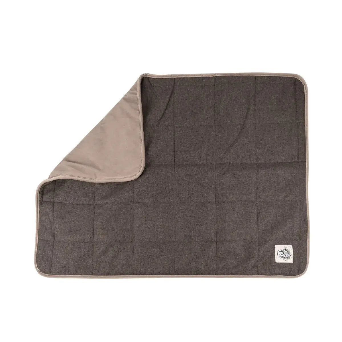 K9 Outdoors luxury dog blanket in soft gray fabric for comfort and warmth