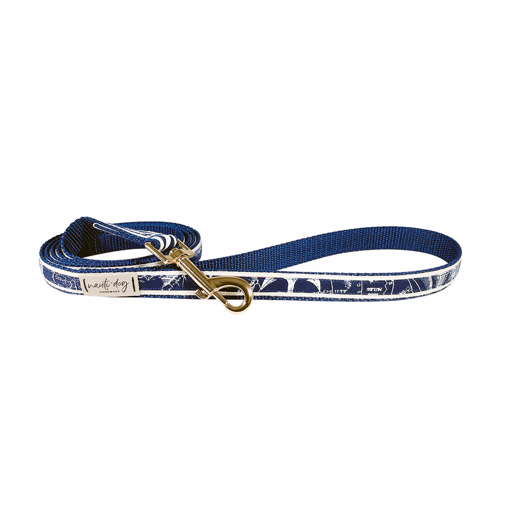 Luxury pet leash nautical design by Nauti-dog featuring sturdy materials and stylish finish