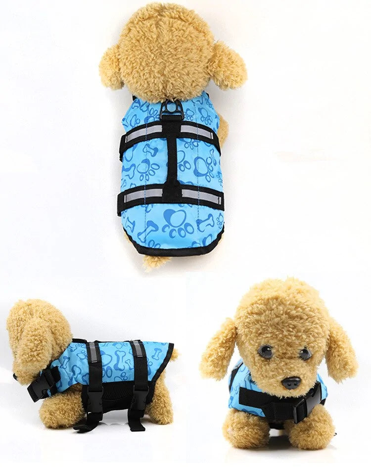 Dog Life Jacket Safety Vest Flotation Swimming ๐