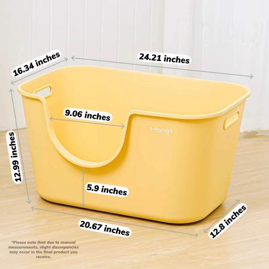 Mangopets Butter Colored Litter Box For Cats