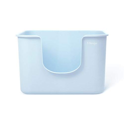 Mango color jumbo litter box designed for easy access and spacious comfort for cats