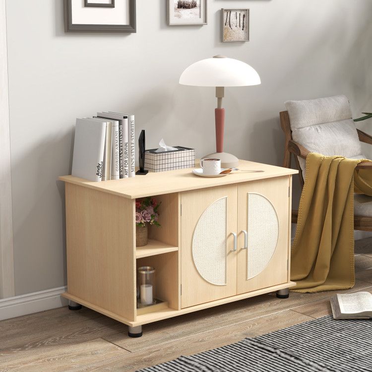 Purrfect Pet Kingdom Modern Cat Litter Cabinet with Scratching Doors Purrfect Pet Kingdom
