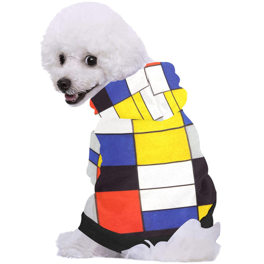 Mondrian Composition A Button Hoodie