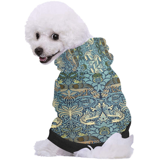 Pet Apparel Morris Peacock and Dragon Button Hoodie main product image for dogs and cats