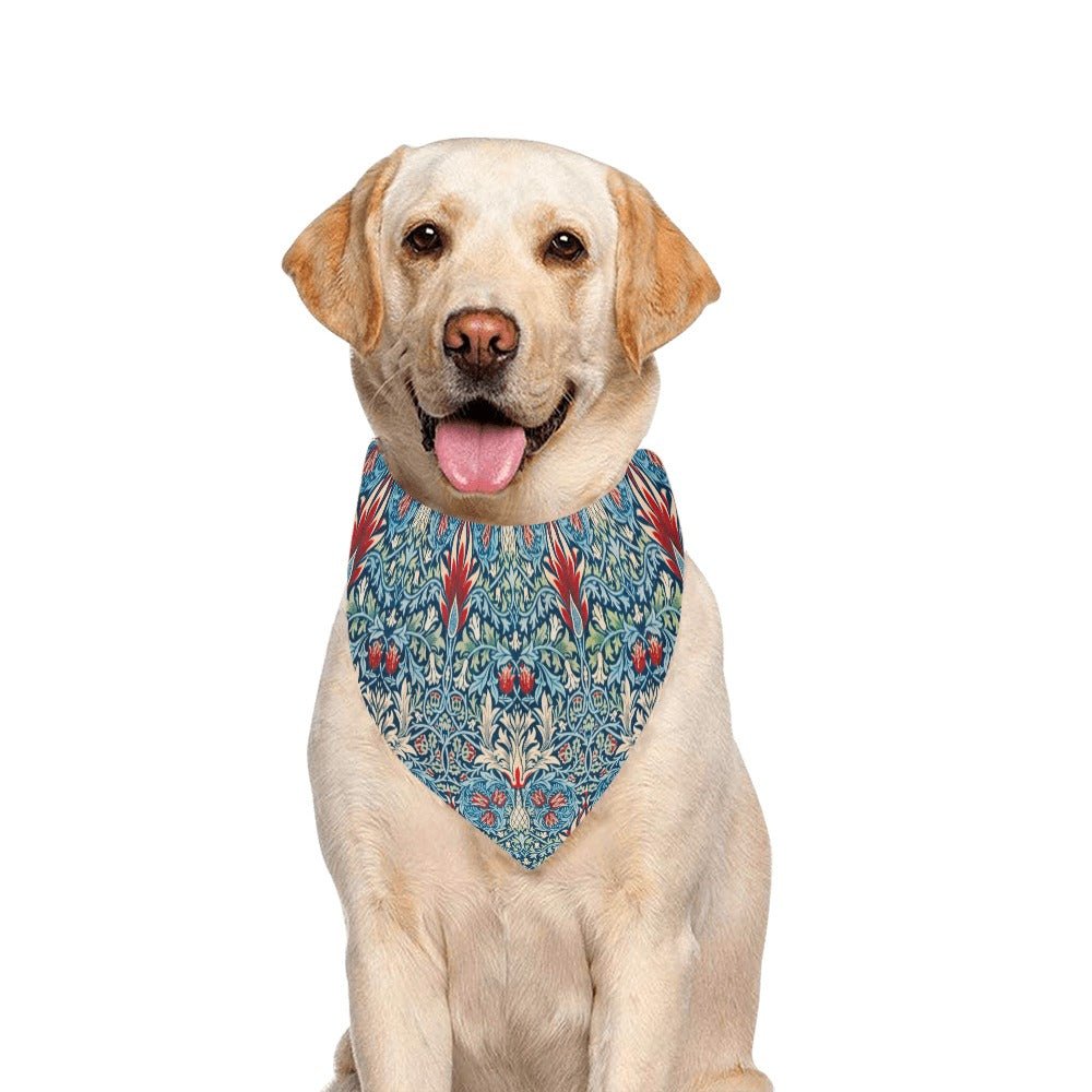Pet Apparel Morris Snakeshead Double-Sided Bandana Essential - close up product image for pet apparel