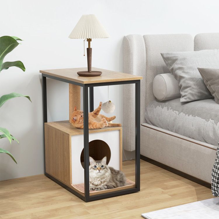 Purrfect Pet Kingdom Multi-Functional Cat House Furniture Purrfect Pet Kingdom