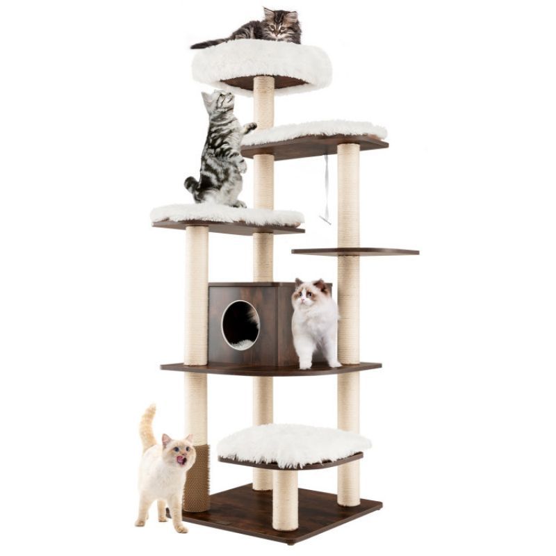 Purrfect Pet Kingdom Multi-Layer Cat Tree for Large Cats Purrfect Pet Kingdom