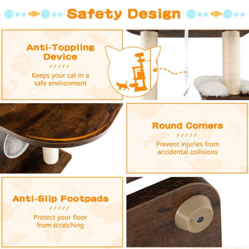Purrfect Pet Kingdom Multi-Layer Cat Tree for Large Cats Purrfect Pet Kingdom