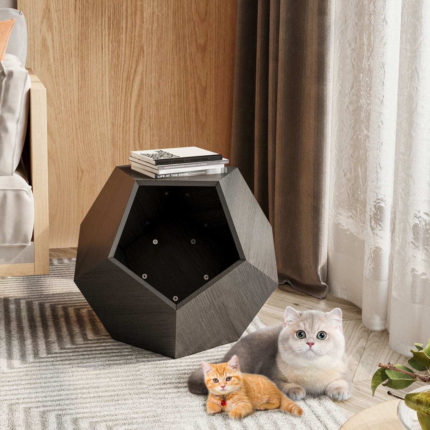 Purrfect Pet Kingdom Multi-Purpose Pet Furniture for Cats Black Brown Purrfect Pet Kingdom