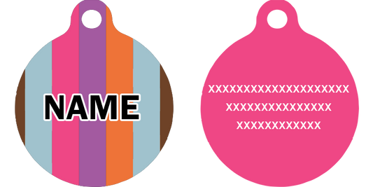 Multi-Stripe HD Dog ID Tag