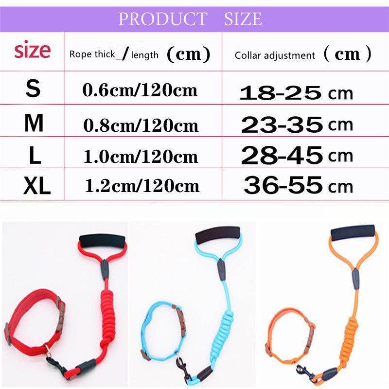 No-Pull Adjustable Dog Harness size chart with red blue and orange harnesses by Purrfect Pet Kingdom