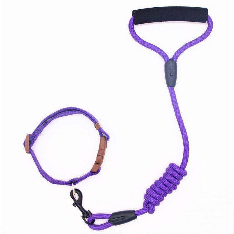 Purple No-Pull Adjustable Dog Harness with sturdy leash and padded handle by Purrfect Pet Kingdom