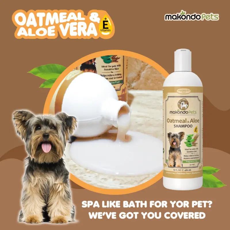 Dog Shampoo Oatmeal Aloe Vera Sensitive Skin 16 Oz 🧼