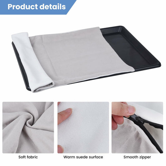 YeeBeny Dog Crate Pan Cover Reversible Quilted Fleece 29.92x18.89in