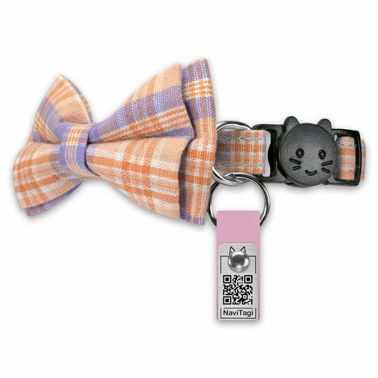 NaviTagi Cat Breakaway Collar XS Bell Bow Tie Personalized