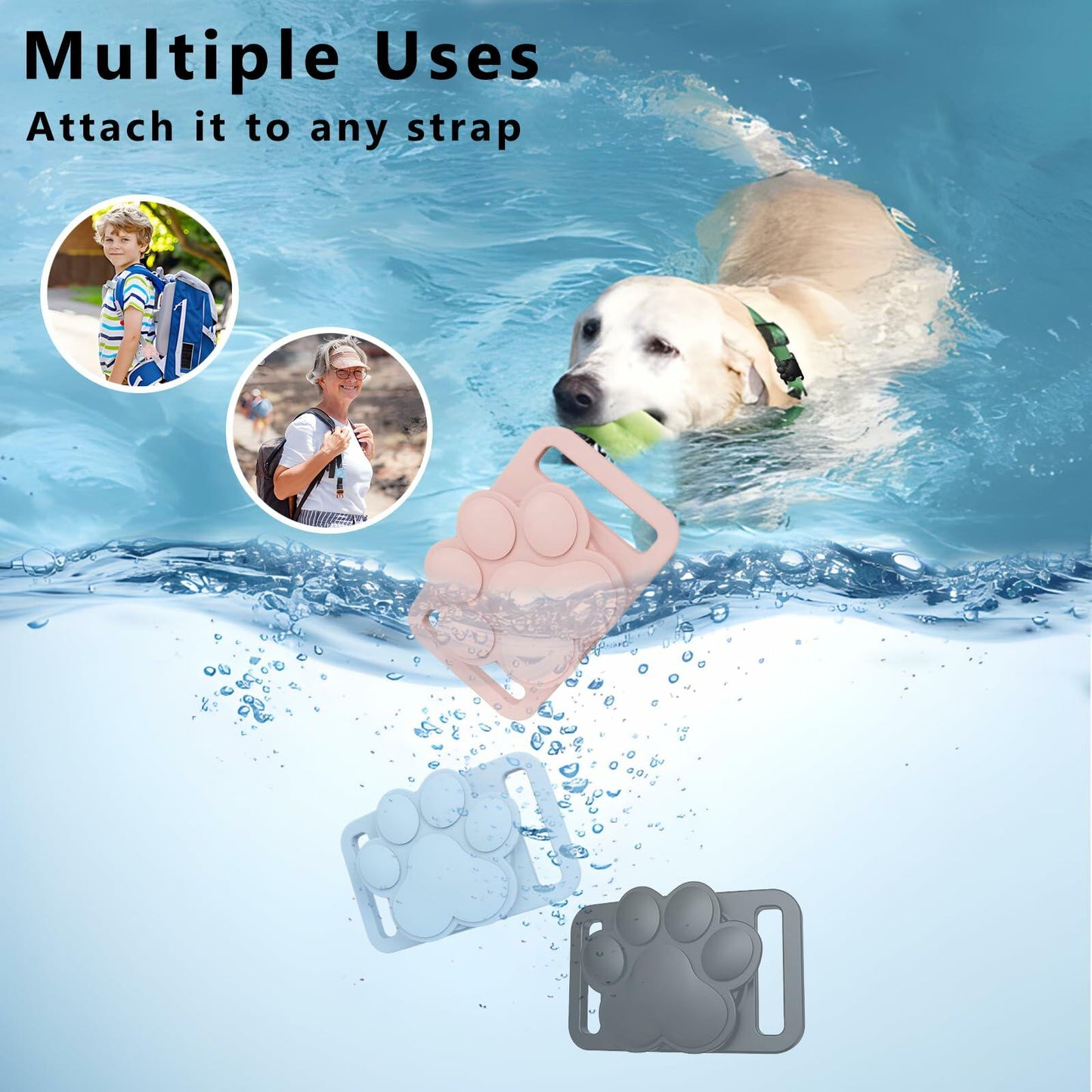 FancyMouse Dog Collar Holder Blue Protective Track Tech dwj-blue - Purrfect Pet Kingdom