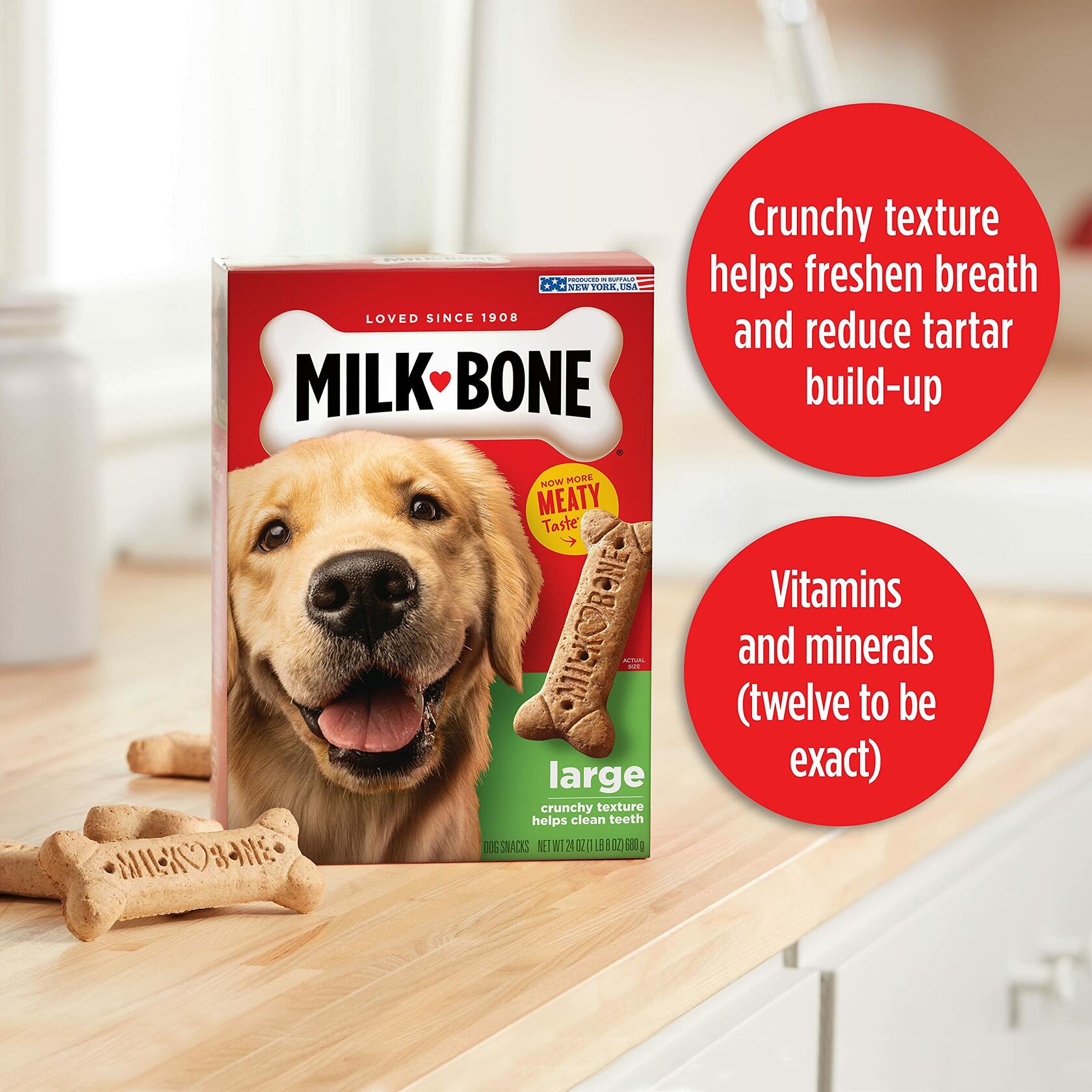 Milk - Bone Original Dog Treats 24oz Large Dogs Crunchy Biscuits - Milk Bone Dog Biscuits - Deal US