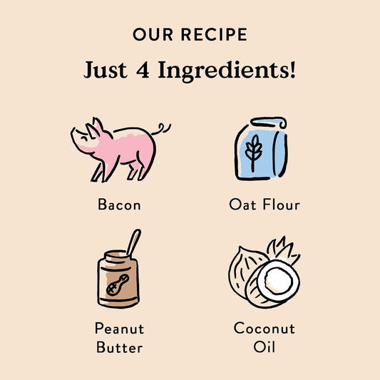 BestBy01/25 Bocce's Bakery Bac'N Nutty Dog Treats PB & Bacon Wheat-Free 5oz USA