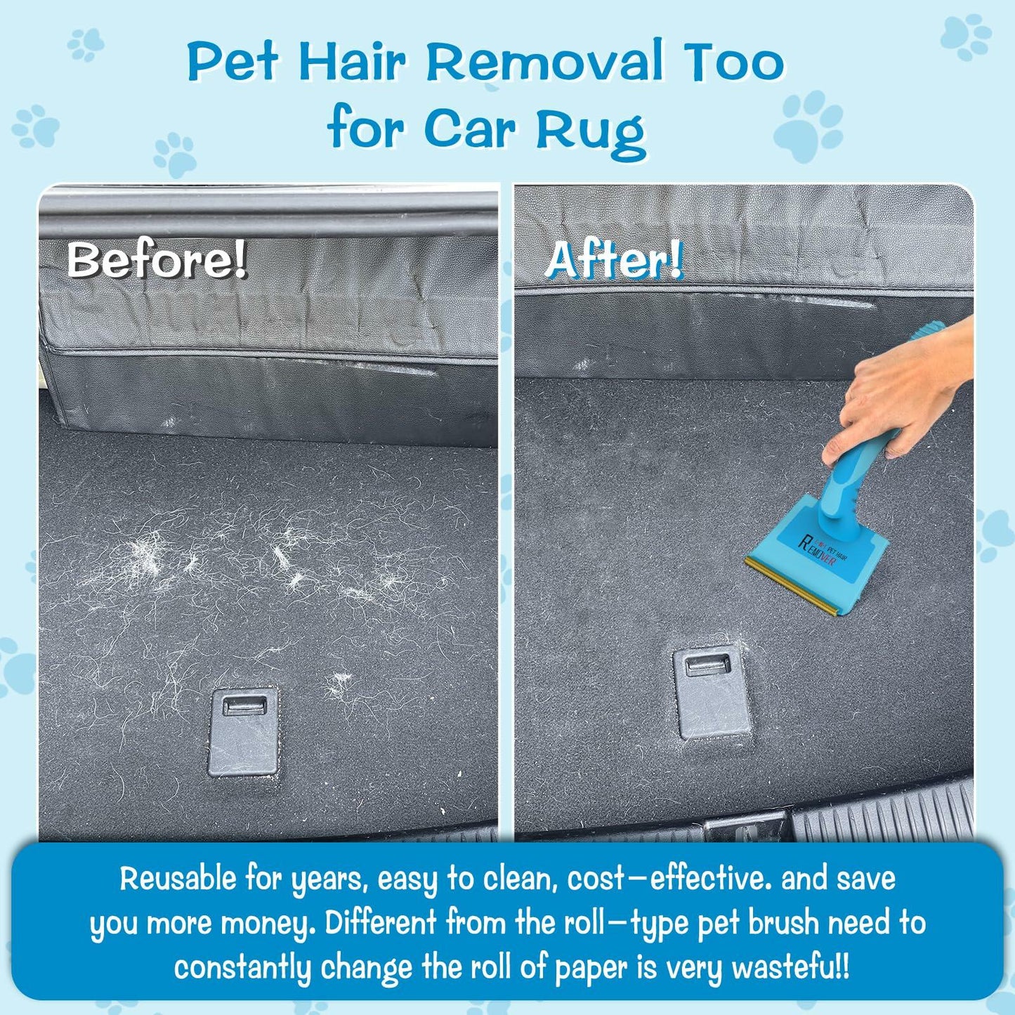 LVHATN 6IN1 Pet Hair Remover Tool for Car Rug Couch Furniture 8.27in - Lint/Hair Remover - Deal US