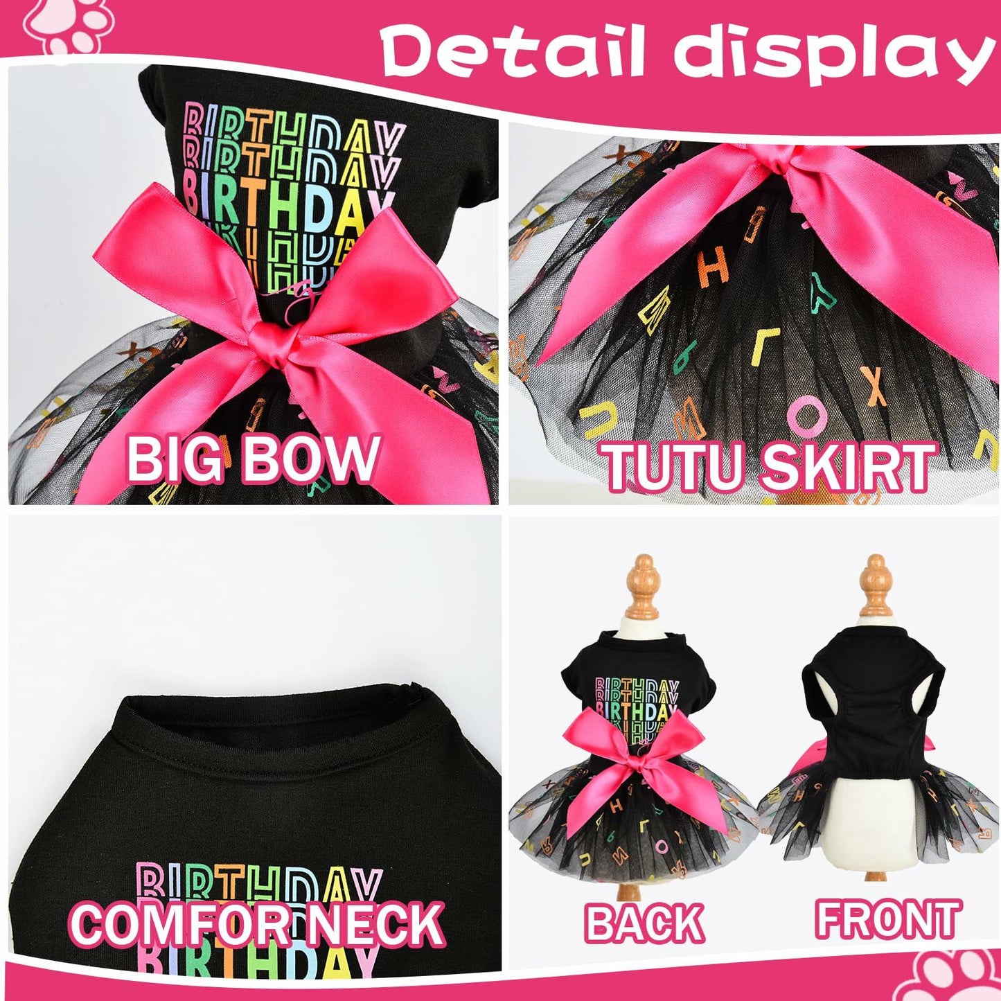 Dog Costume Dress Puppy Summer Spring Small Dogs