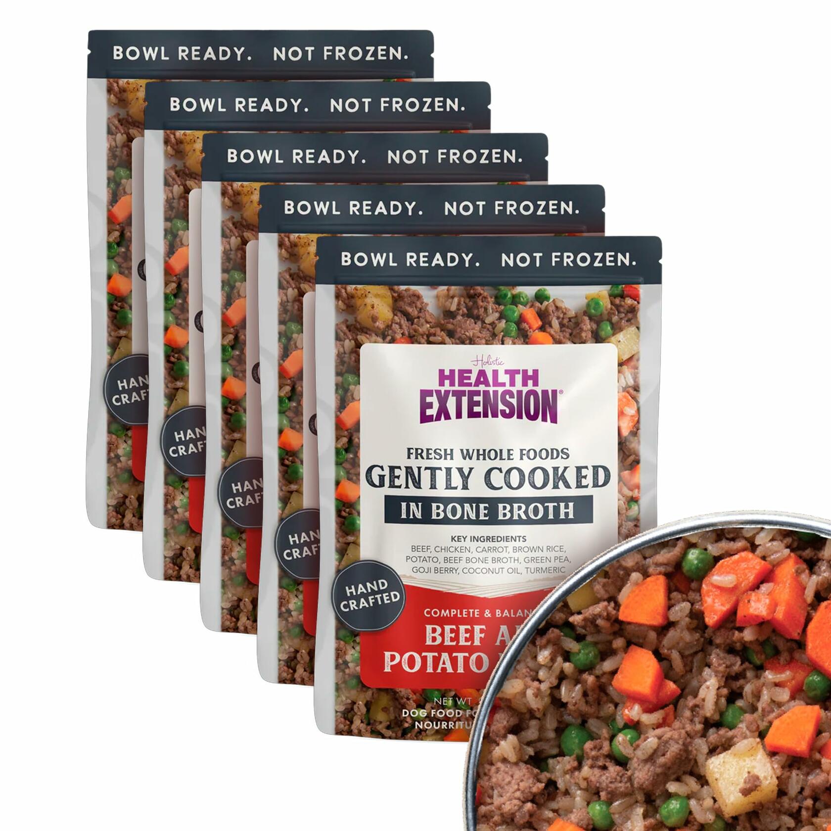 BestBy12/26 Health Extension Beef & Potato Dog Food 9oz Pouches Case of 5 - Dog Food - Deal US