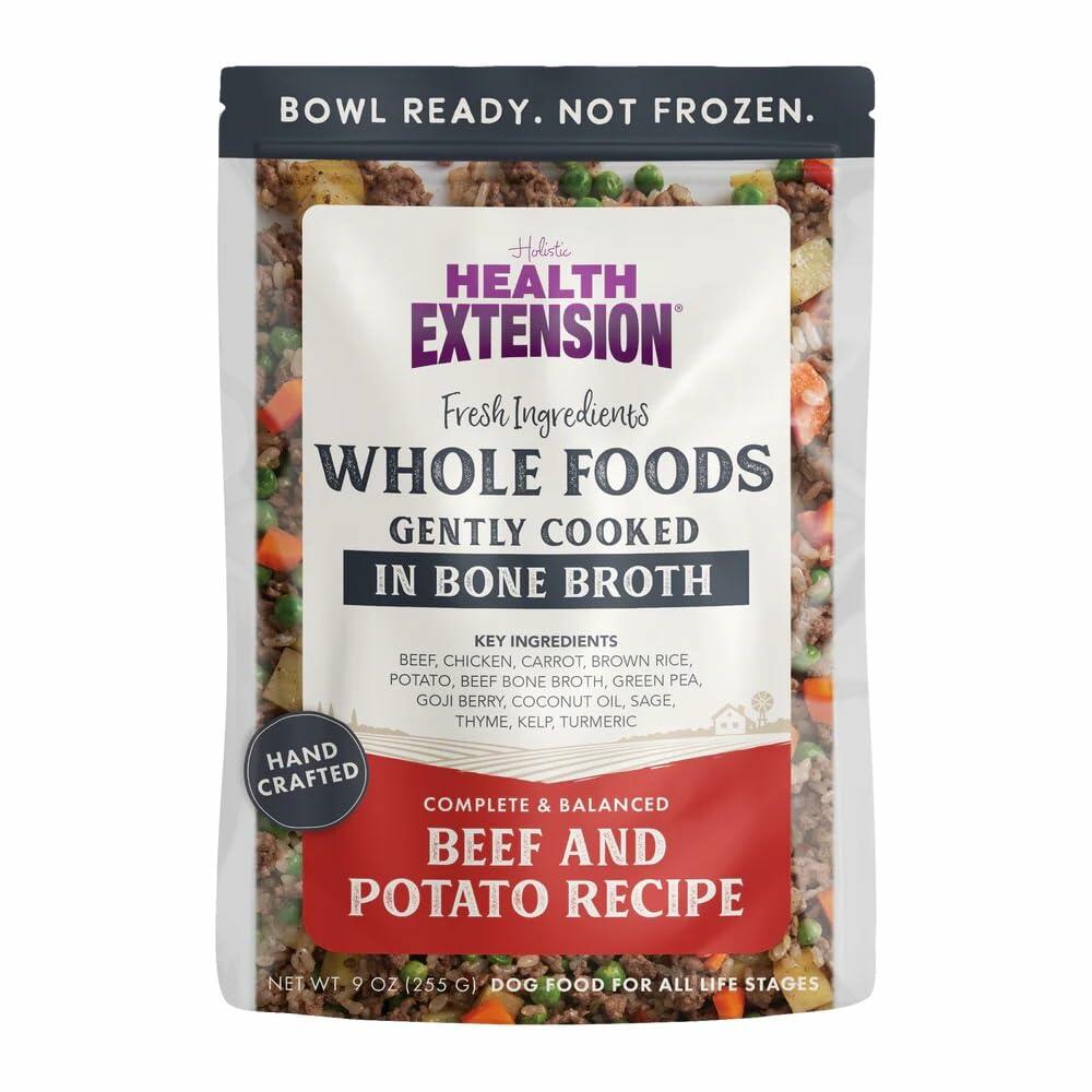 BestBy12/26 Health Extension Beef & Potato Dog Food 9oz Pouches Case of 5 - Dog Food - Deal US