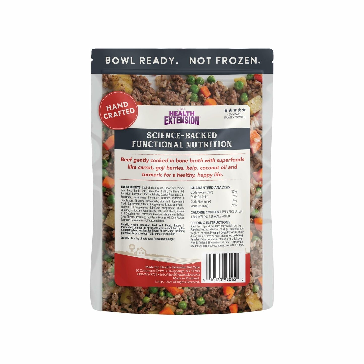 BestBy12/26 Health Extension Beef & Potato Dog Food 9oz Pouches Case of 5 - Dog Food - Deal US