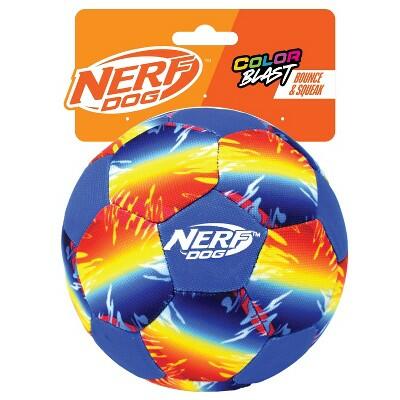 NERF AirTuff Soccer Dog Ball Toy Durable Interactive Fetch Toy